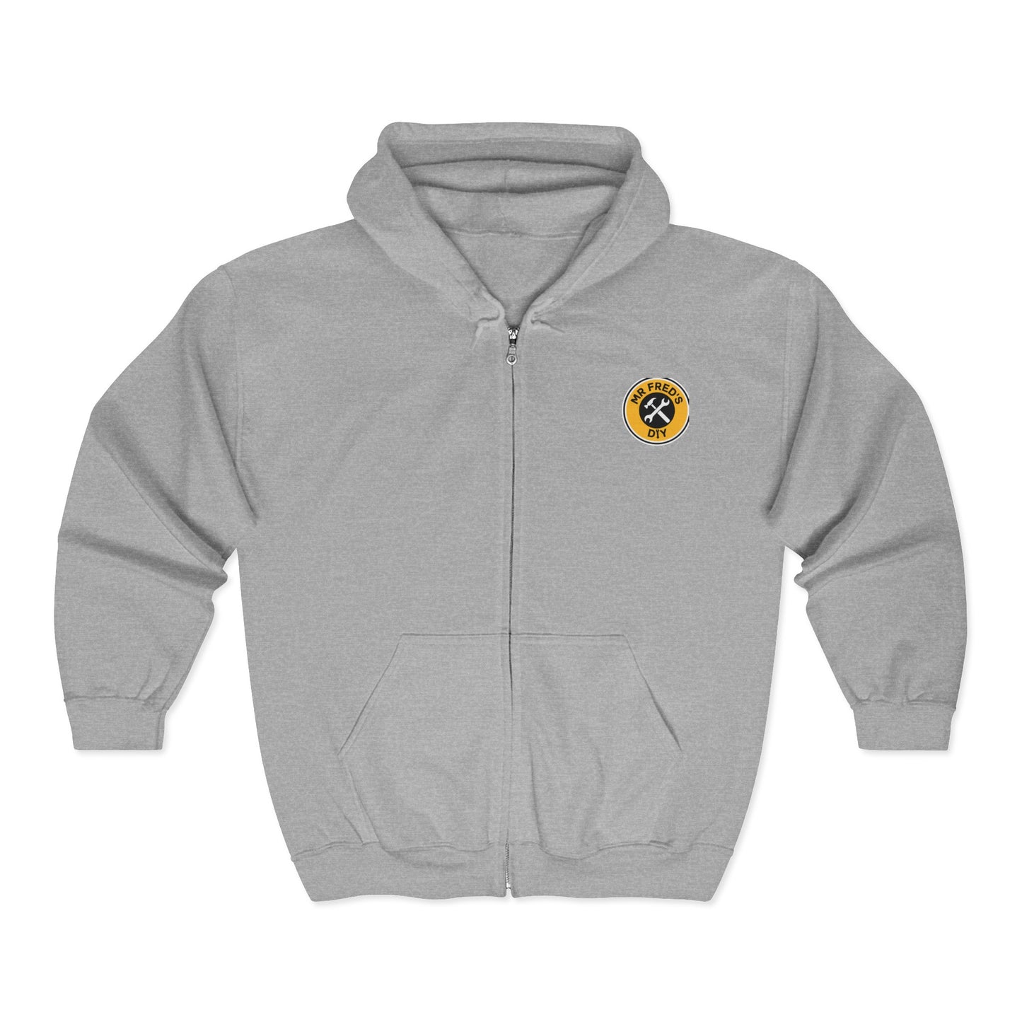 Mr. Fred’s DIY Full-Zip Hoodie —Tool Logo Workwear Zip-Up
