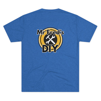 Mr Fred's Logo Tri-Blend Crew Tee Royal Blue (Unisex)